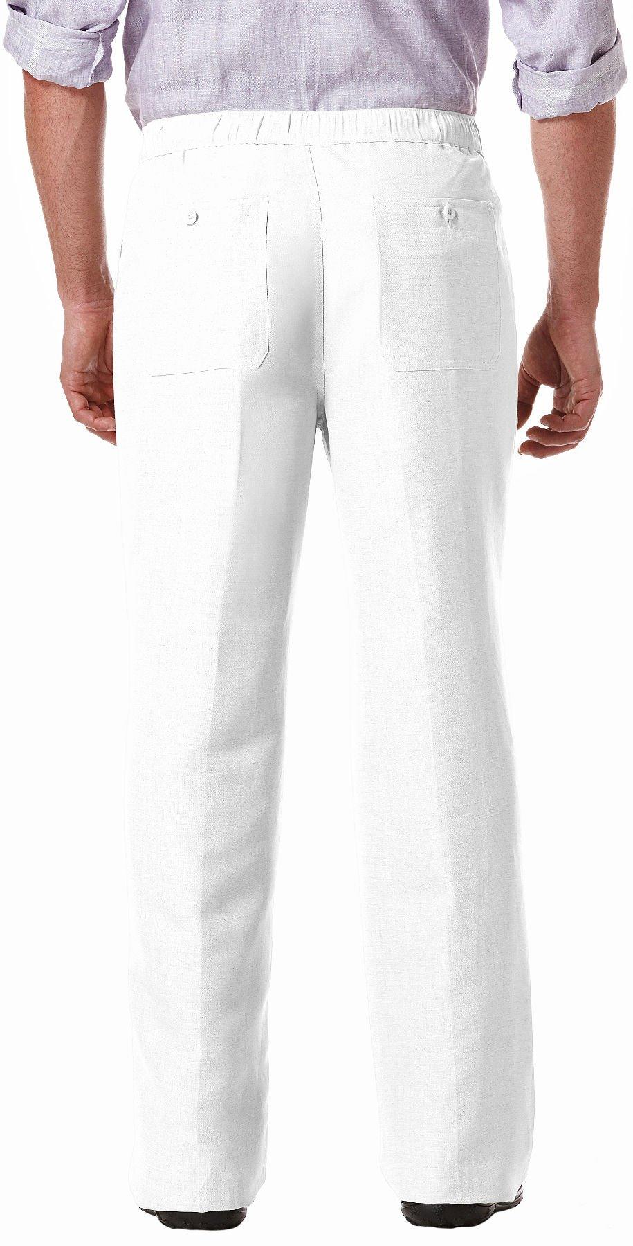 mens linen drawstring pants gap