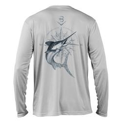 Marlin Compass Mens Performance Fishing Shirt