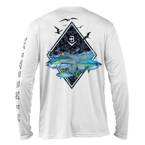 Briny Mayhem Mens Long Sleeve Performance Fishing Shirt