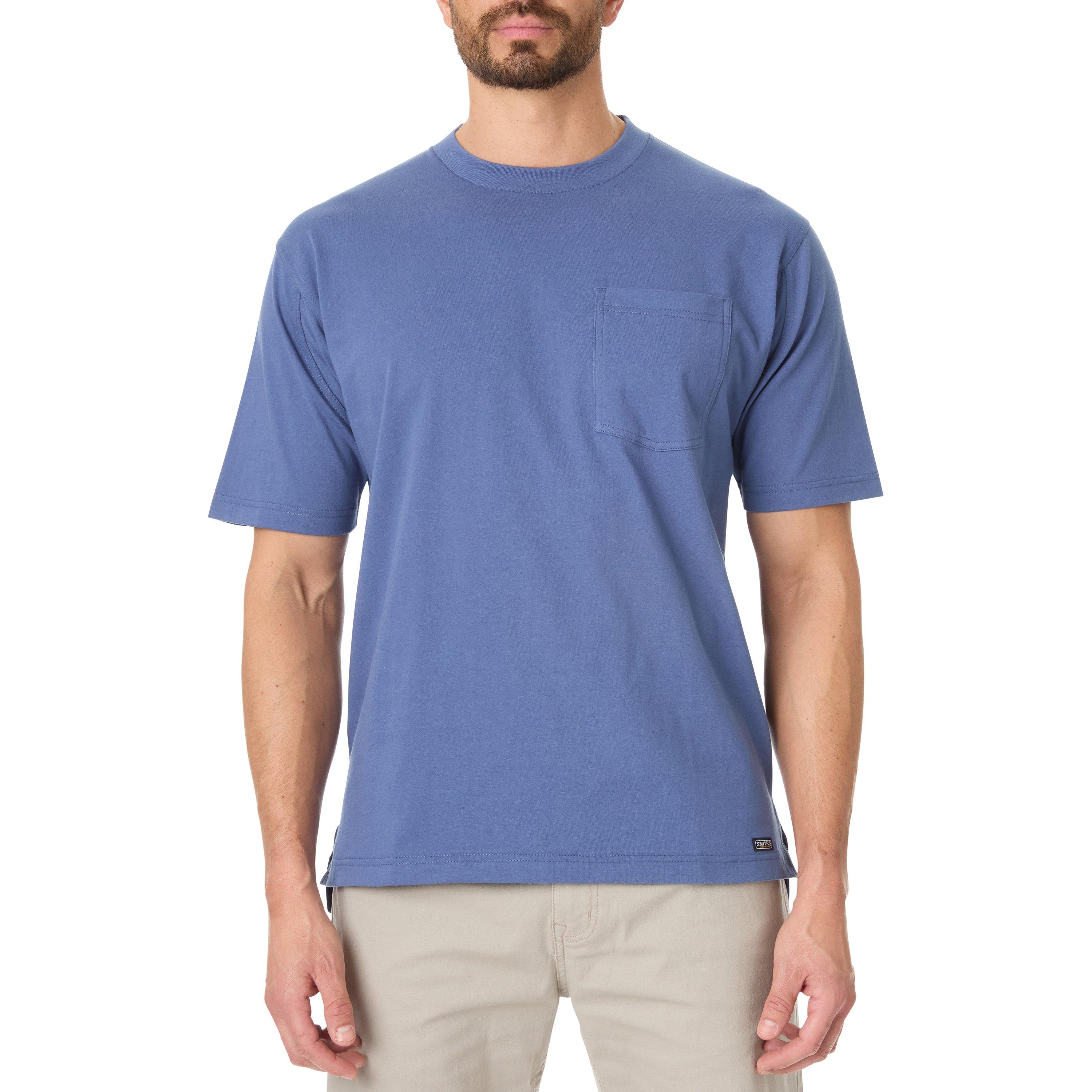 Smith's Workwear Mens Cotton Crew Neck Extended Tail Tee