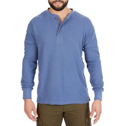 Smith's Extended Tail Mini-Thermal Knit Henley Pullover