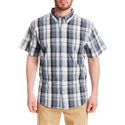 Smith's Workwear Mens Cotton Plaid Short Sleeve Shirt