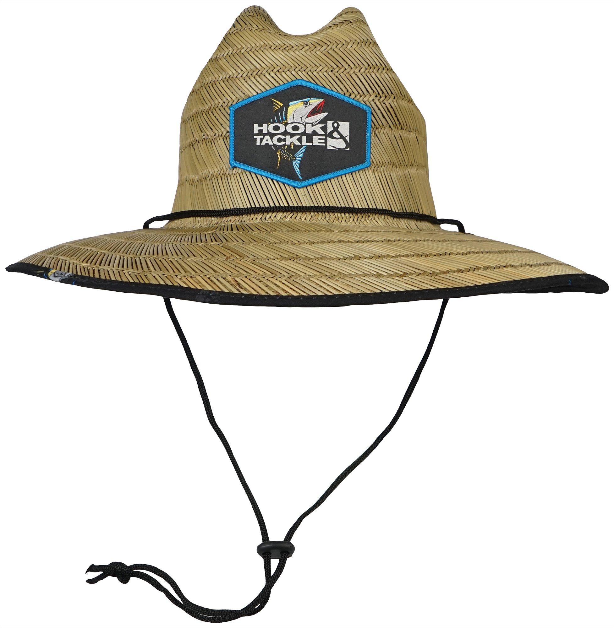 Hook & Tackle Florida Lifeguard Fishing Stretch Fit Straw Hat