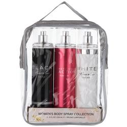 Womens 3-Pc Body Spray Fragrance Gift Set