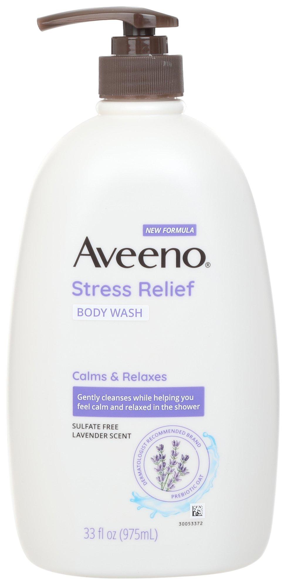 Aveeno 33 Fl.Oz. Stress Relief Lavender Body Wash