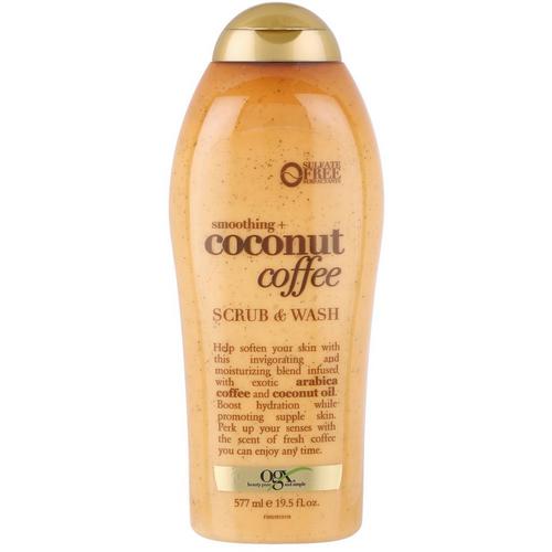 OGX Smoothing Coconut Coffee Scrub & Wash