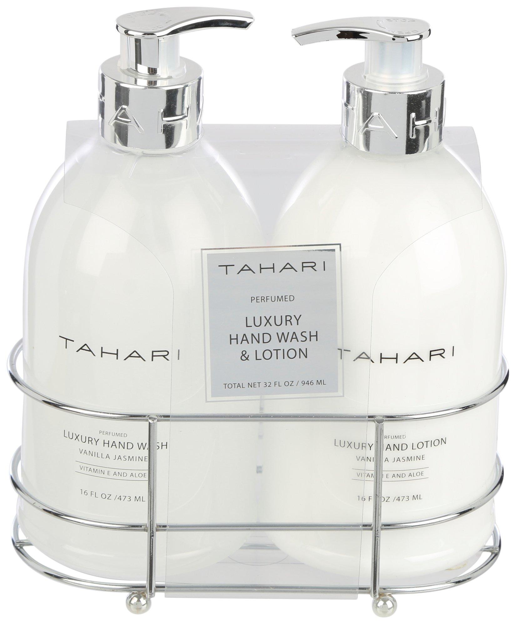 Tahari 3-Pc. Vanilla Jasmine Hand Soap & Lotion Caddy Set