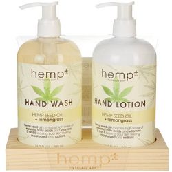 Hemp+ 2 Pc. Hemp Seed & Lemongrass Hand Wash & Lotion Set