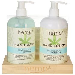 Hemp+ 2 Pc. Hemp Seed & Rosemary Hand Wash & Lotion Set