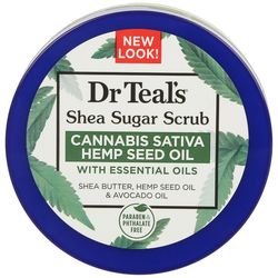 Dr Teals 19 Oz. Cannabis Hemp Seed Oil Shea Sugar Scrub