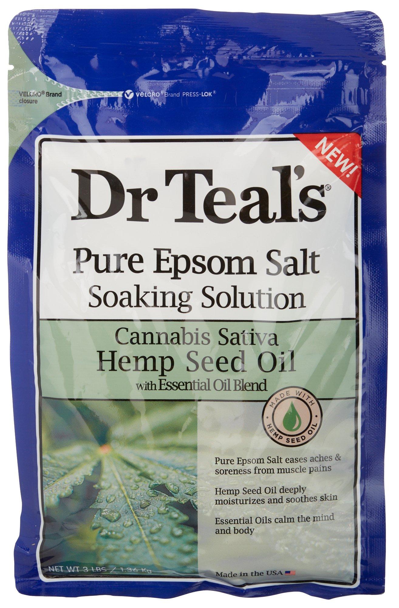 Pure Epsom Salt Soak With Hemp Seed Oil 3 lb.