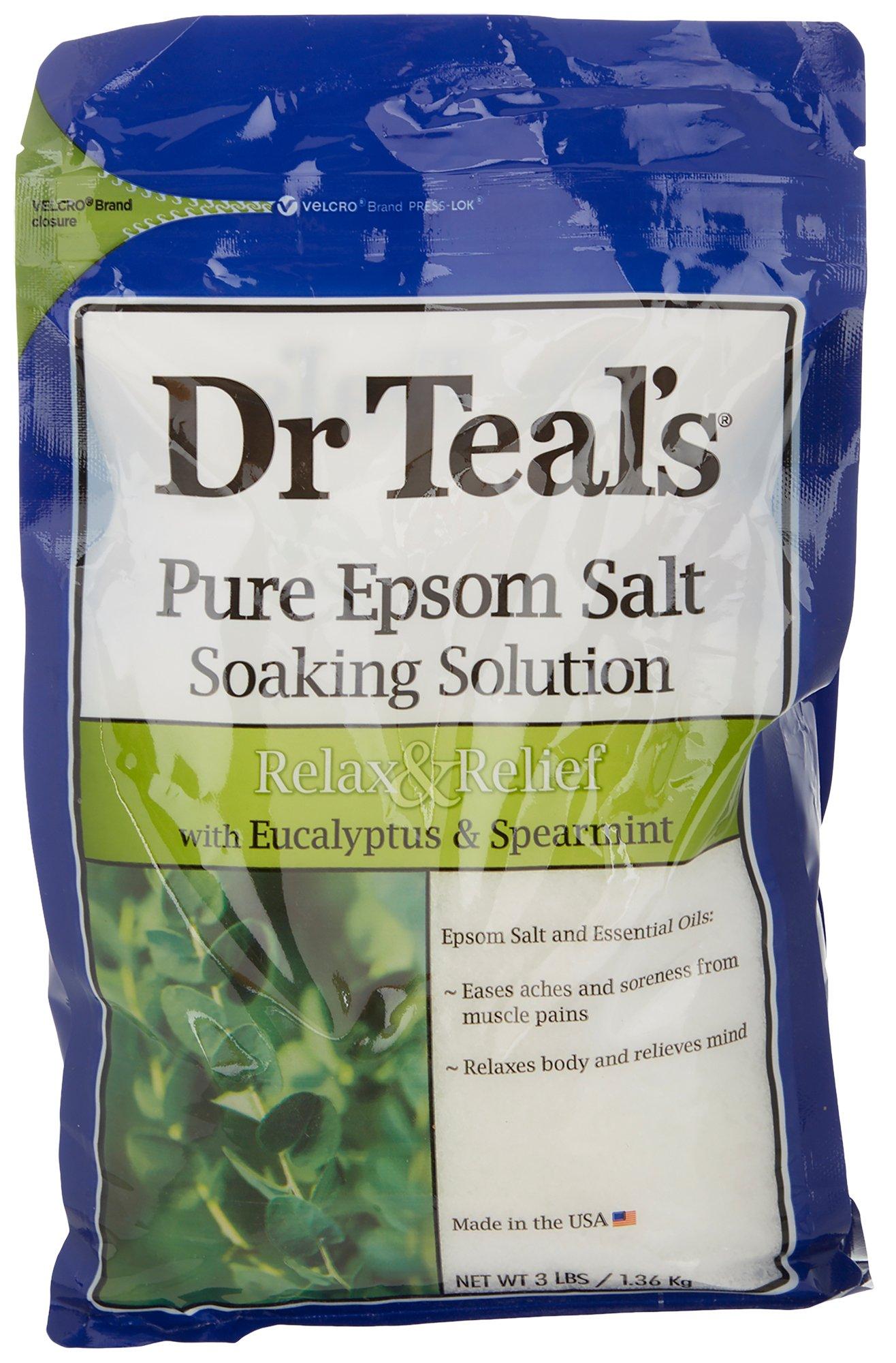 Dr Teals Pure Eucalyptus & Spearmint Epsom Salt Soak 3 lb.