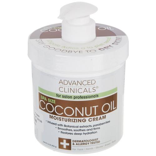 Advanced Clinicals 16 oz Coconut Oil Moisturizing Cream
