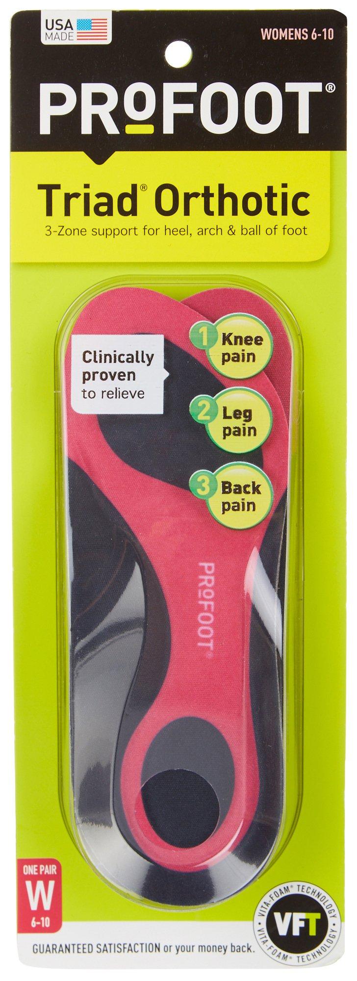 ProFoot Womens Triad Orthotic Pain Relief Insole