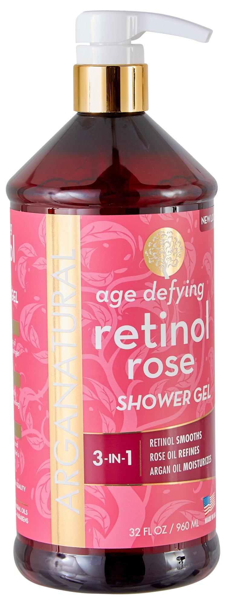 Arganatural Age Defying Retinol Rose Shower Gel 32 fl. oz.