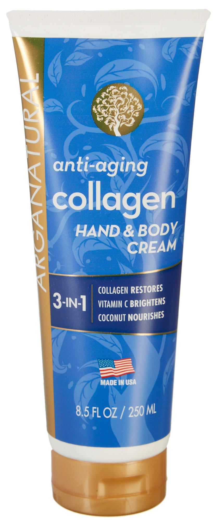 Arganatural Anti-Aging Collagen Hand Body Cream 8.5 fl. oz.