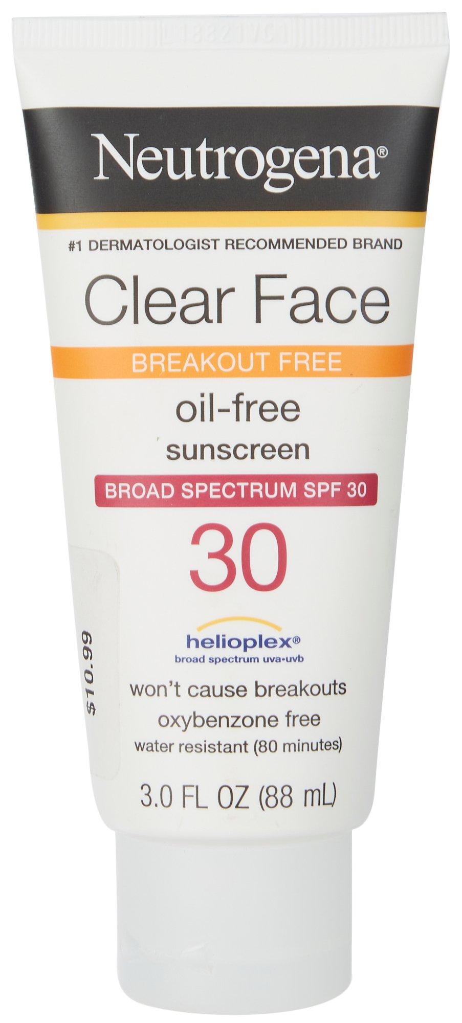 3 oz. Clear Face 30 SPF Sunscreen