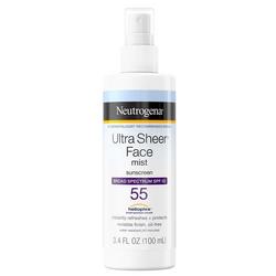Ultra Sheer SPF 55 Face Mist Sunscreen  3.4 oz