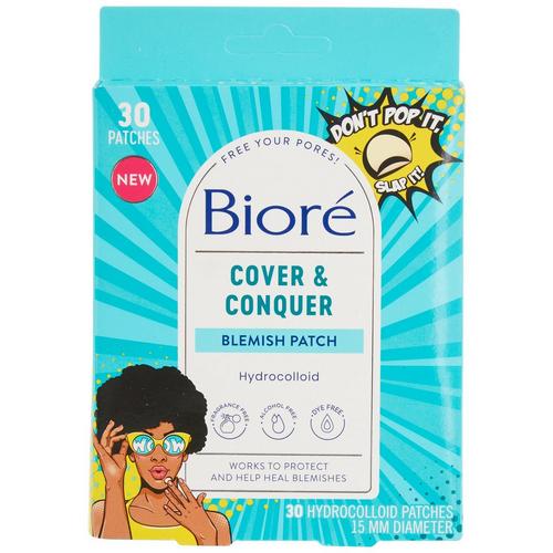 Biore Cover & Conquer Hydrocolloid Blemish Patch 30-Count