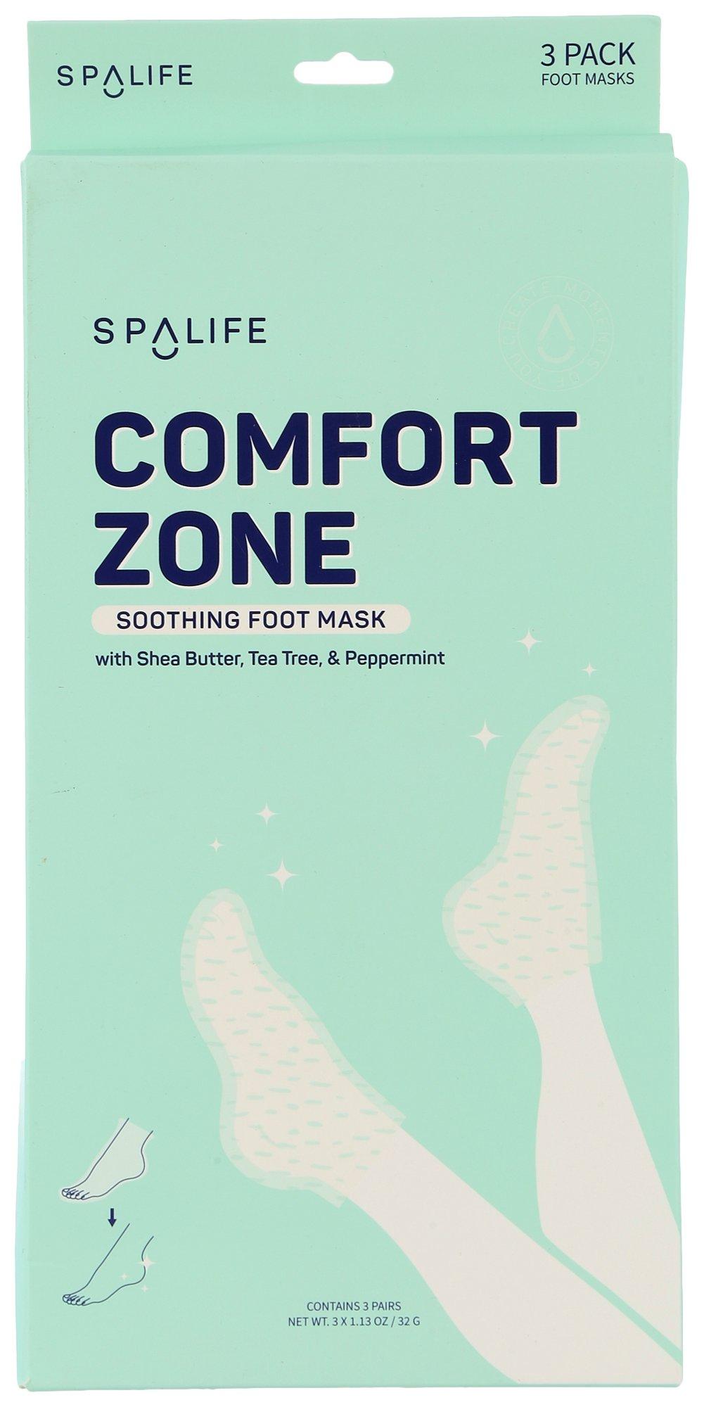 SpaLife 3-Pr. Comfort Zone Soothing Foot Masks