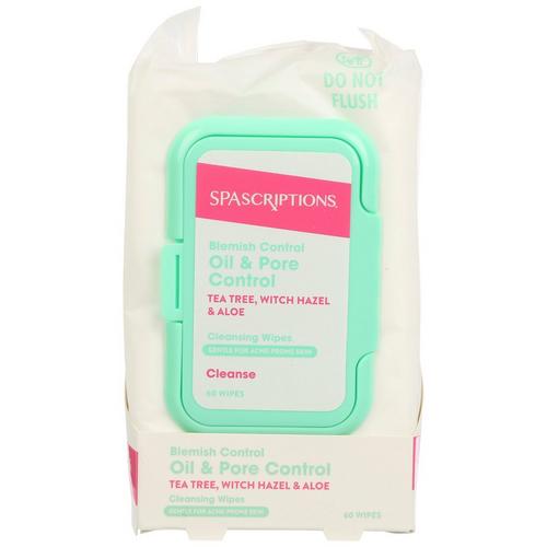 Spascriptions 60-Pk. Oil & Pore Control Cleansing Wipes
