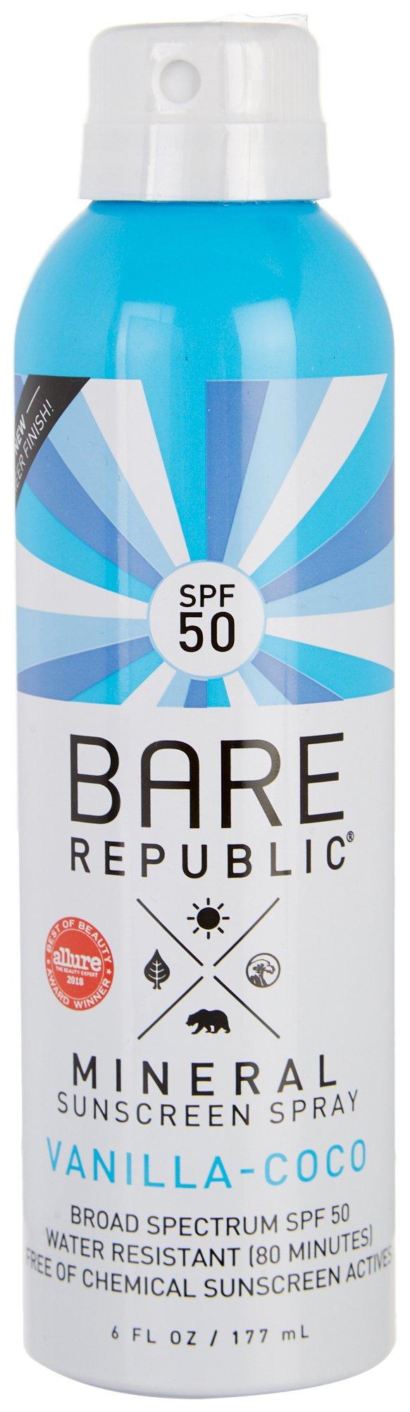 Bare Republic Vanilla Coco SPF 50 Mineral Sunscreen Spray