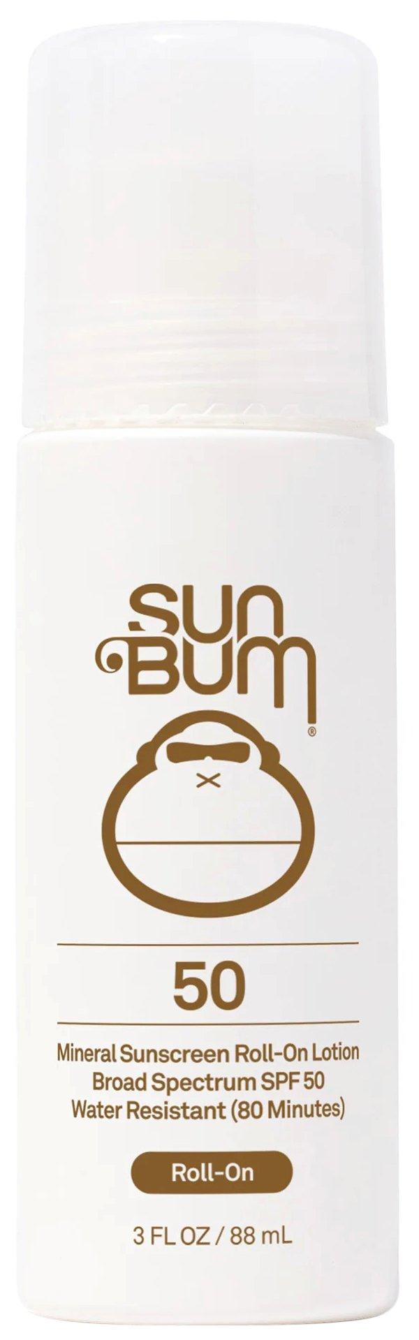 Sun Bum SPF 50 Zinc Oxide Mineral Sunscreen Roll-On Lotion