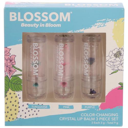 Blossom 3-Pc. Color Changing Crystal Lip Balm Set