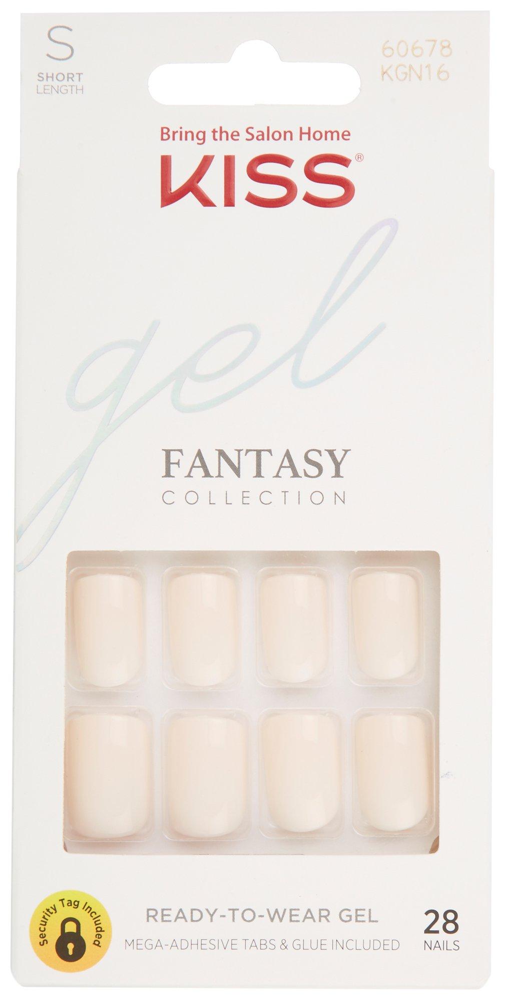 Kiss Fantasy Collection Gel Press On Short Length Manicure
