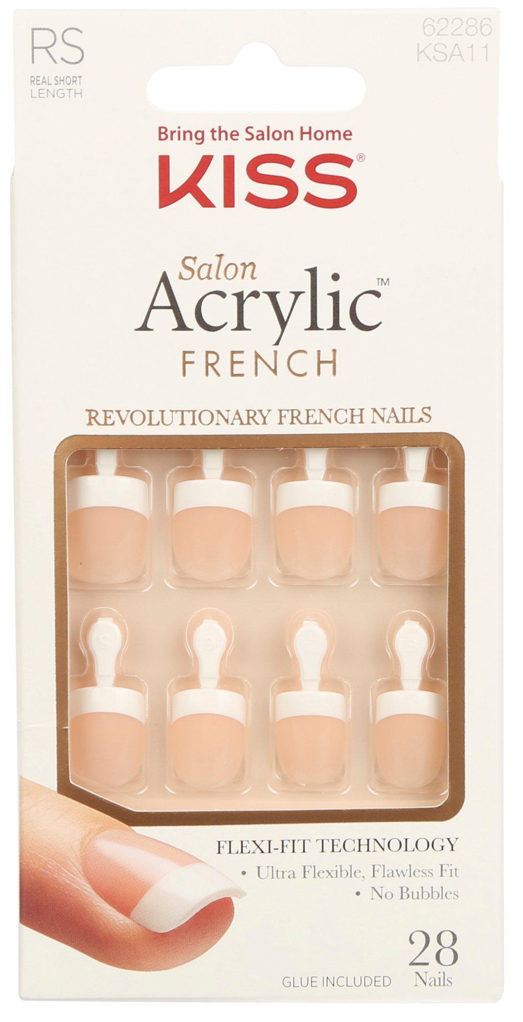 28-Pc. French Acrylic Nail Set