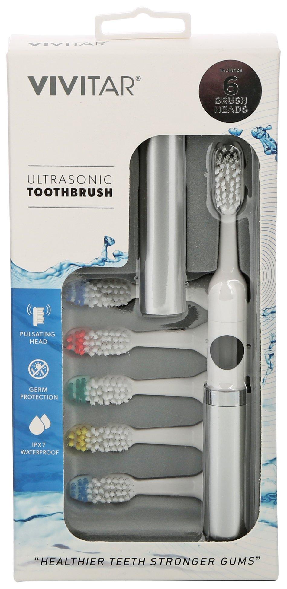 Vivitar Ultrasonic Toothbrush With 6 Brush Heads