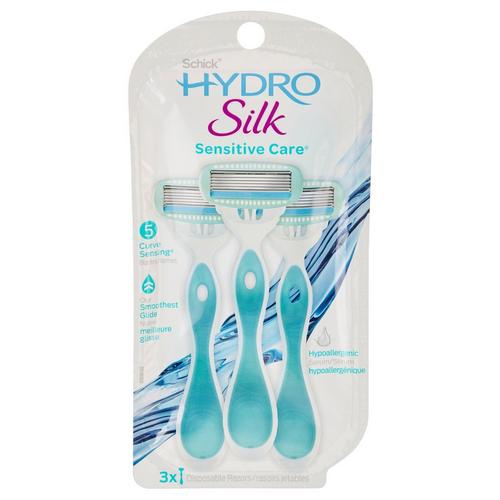 Schick Hydro Silk 3-Pk. Sensitive Skin 5-Blade Razor