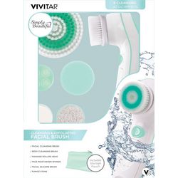Vivitar 8-Pc. Cleansing & Exfoliating Facial Brush Set