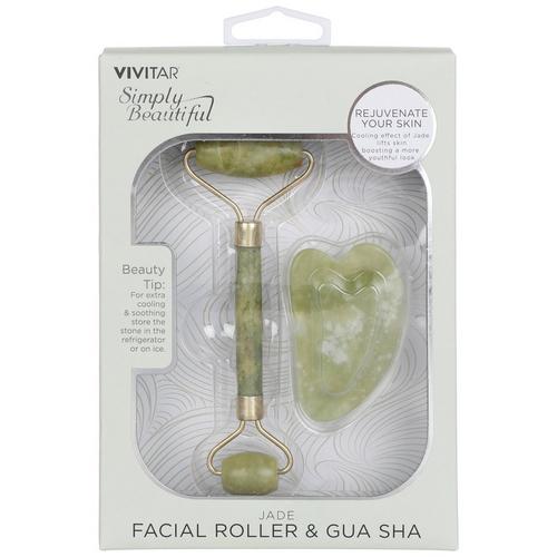 Vivitar 2 Pc. Cooling Jade Facial Roller &