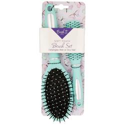 2-Pc. Soft Touch Ball-Tipped Hair Brush Set