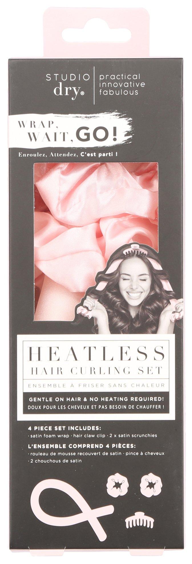 4-Pc. Studio Dry Heatless Hair Curling Set