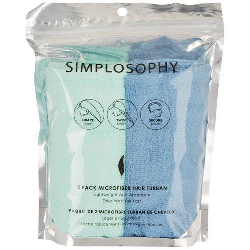 Simplosophy 2-Pc. Microfiber Hair Turban Set