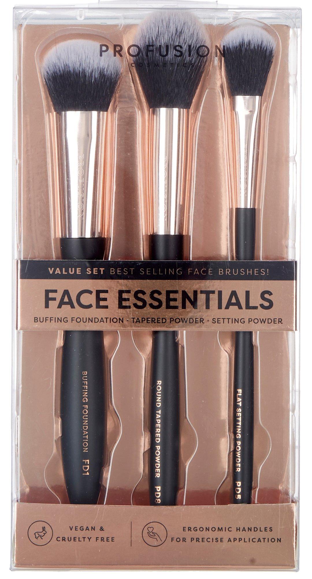 Profusion Face Essentials 3-Pc. Brush Facial Set