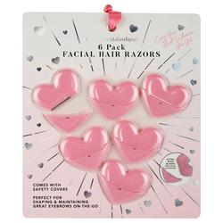 6-Pk Heart Facial Hair Razors Set