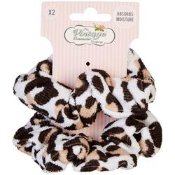 2 Pc. Leopard Scrunchie Set