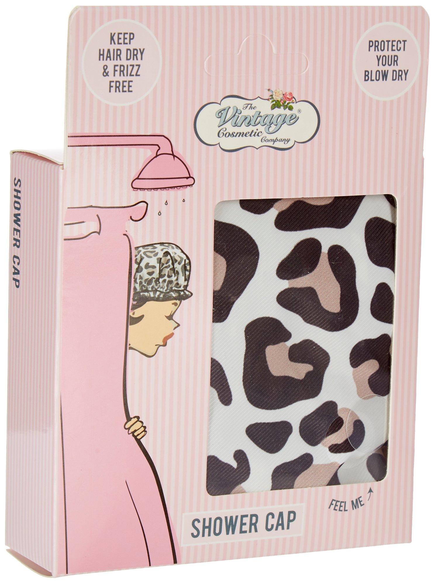 Vintage Cosmetic Company Leopard Print Shower Cap