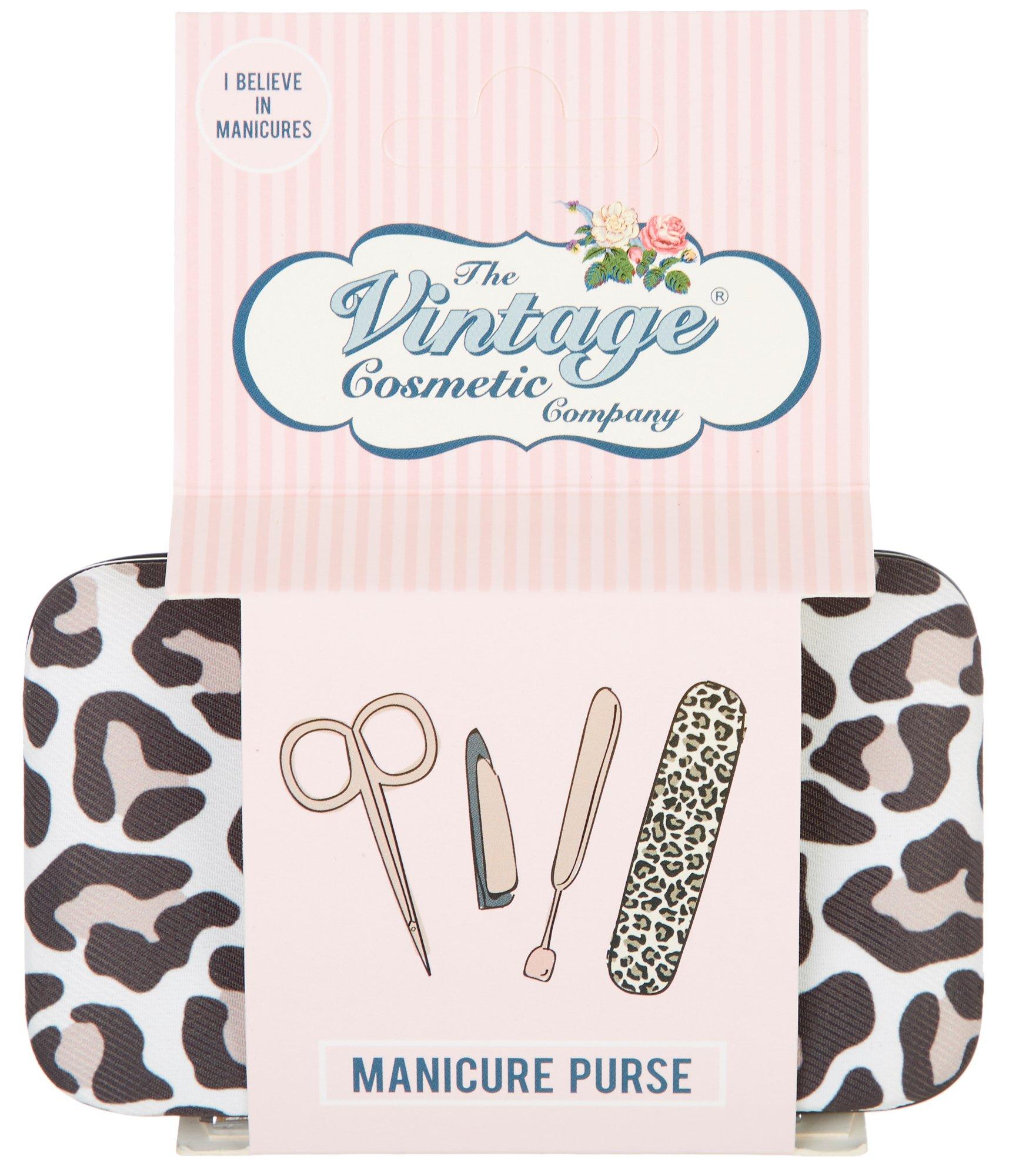 4-pc. Cheetah Manicure Purse