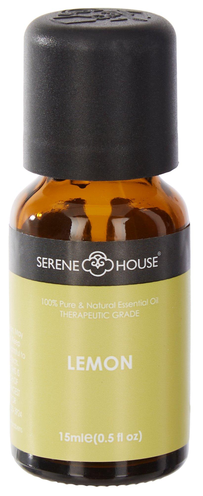 Serene House Lemon 100% Essential Oil 0.5 Fl.Oz.