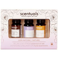 Scentuals 3 pc. Relax And De-Stress Essential Oil Gift Set