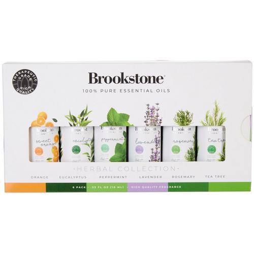 Brookstone Herbal 6 Piece Aromatherapy Essential Oil Set