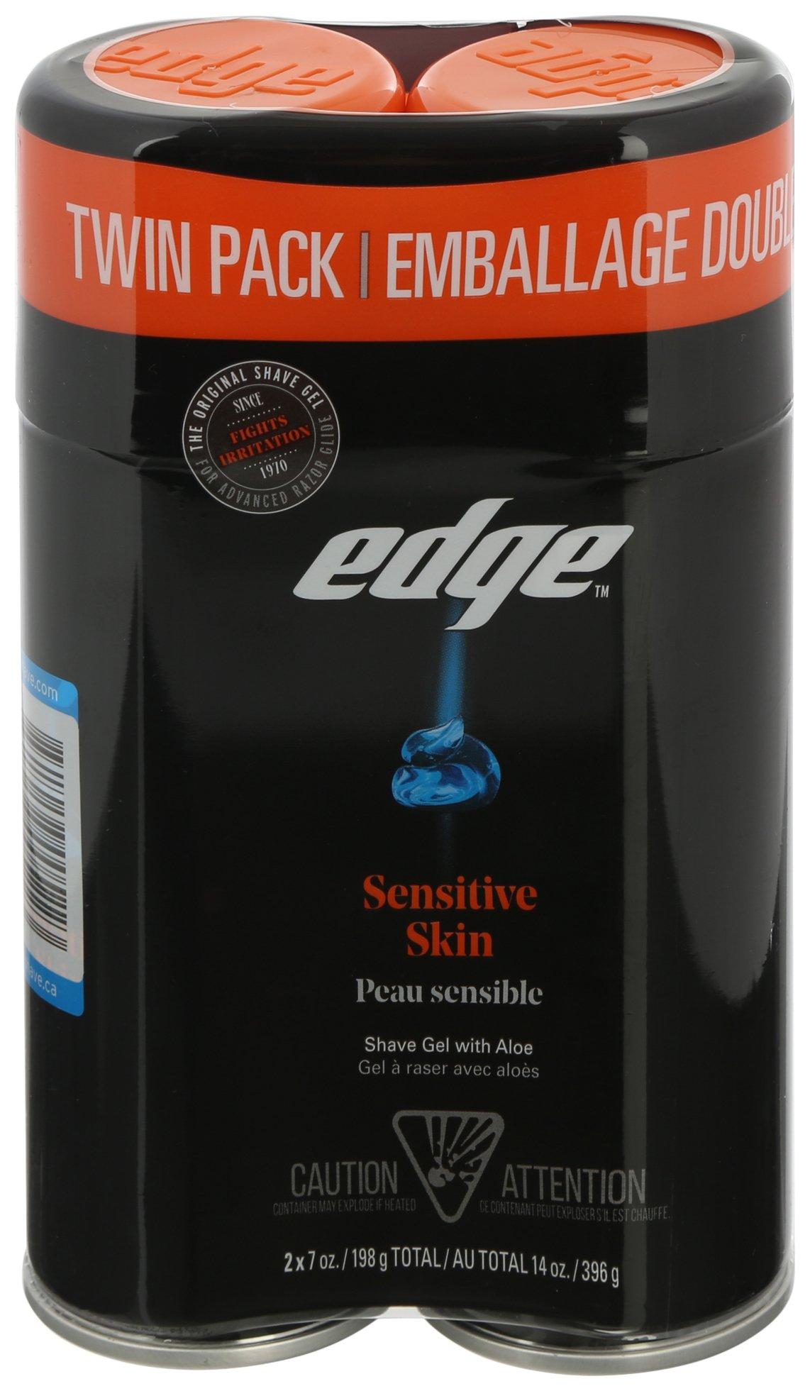 Edge 2-Pk. Sensitive Skin Shave Gel With Aloe