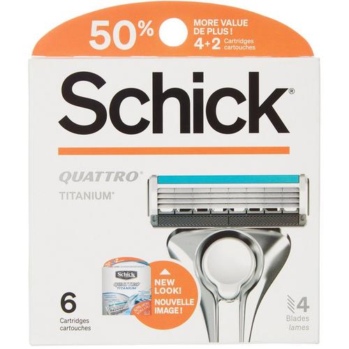Schick Quattro 6 Pc. Cartridge Value Pack