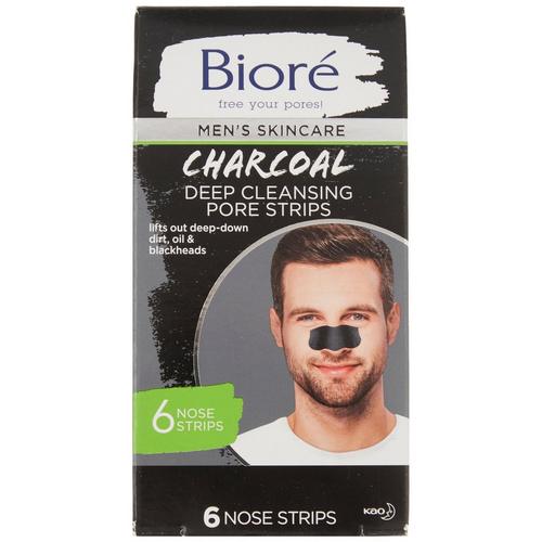 Biore Mens 6 Pk. Charcoal Deep Cleansing Pore