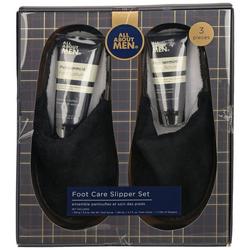 Mens 3-Pc. Scented Foot Care Slipper Gift Set