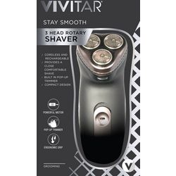 Vivitar Stay Smooth 3-Head Rotary Shaver